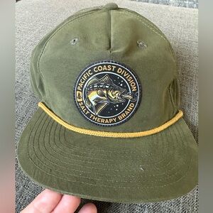 Men Salt Therapy fishing snap back hat green